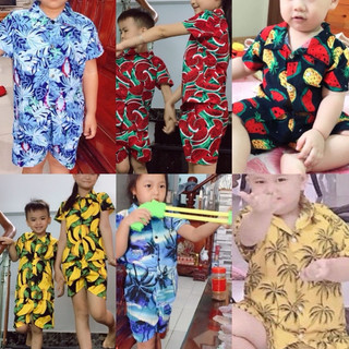 Đồ bộ trái cây đi biển cho bé cho nhóm quần áo đi biển cho gia đình Trang Tươi Shop