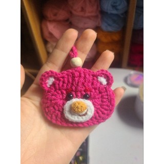 Túi đựng tỏi hình gấu dâu, gấu bơ handmade