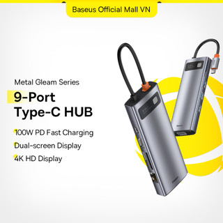 Hub chia cổng Baseus cổng Type C sang 4K HDMI USB 3.0 SD TF dành cho Mac Pro Air Surface Pro 7