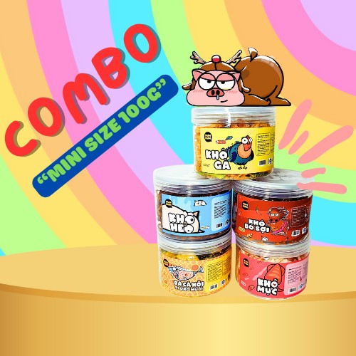Combo 5 Món Ăn Vặt Minisize 100g