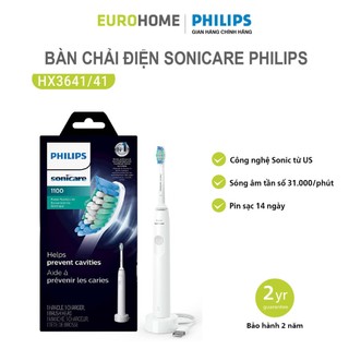 Bàn chải điện Philips sonic HX3641/41, bảo hành 2 năm | Hàng chính hãng