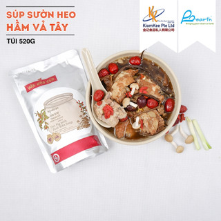  Súp -Canh Sườn heo hẩm Vả tây (Sung Mỹ) ăn liền, tiện lợi túi 520gr thương hiệu KiomKee Singapore
