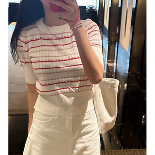 [SALE] RED STRIPE KNIT -LACIEL