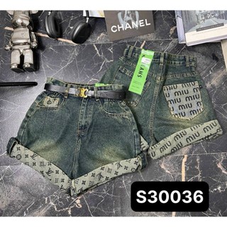 Quần short nữ lưng siêu cao, gập gấu ,túi phối màu