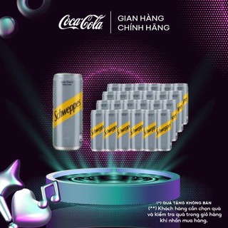 Thùng 24 lon Schweppes Soda Sleek 320ml