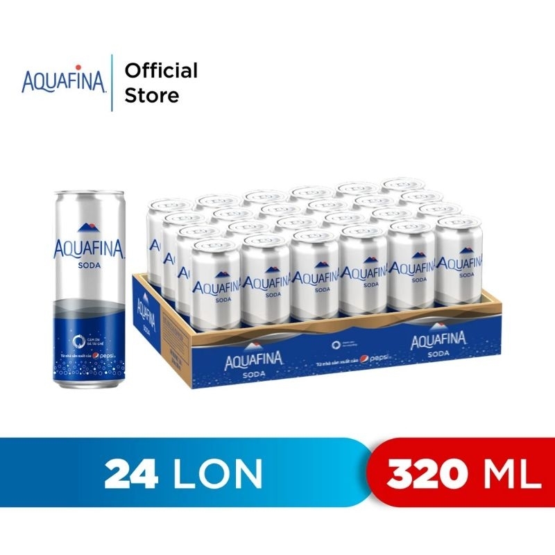 Thùng 24 lon Soda Aquafina 320ml