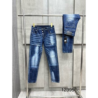 Quần Jeans Biker Dsq Vảy Sơn Loang Màu Hàng Đẹp - Quần Jeans Bò Nam Dày Dặn Hot Trend