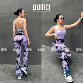  SET Áo Sarah tím x Quần Somie dáng loe loang tím QUINCU 