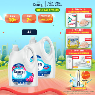Nước Xả Vải DOWNY Tiết Kiệm Hương Nước Hoa Tinh Dầu Thiên Nhiên Can Lớn 4l