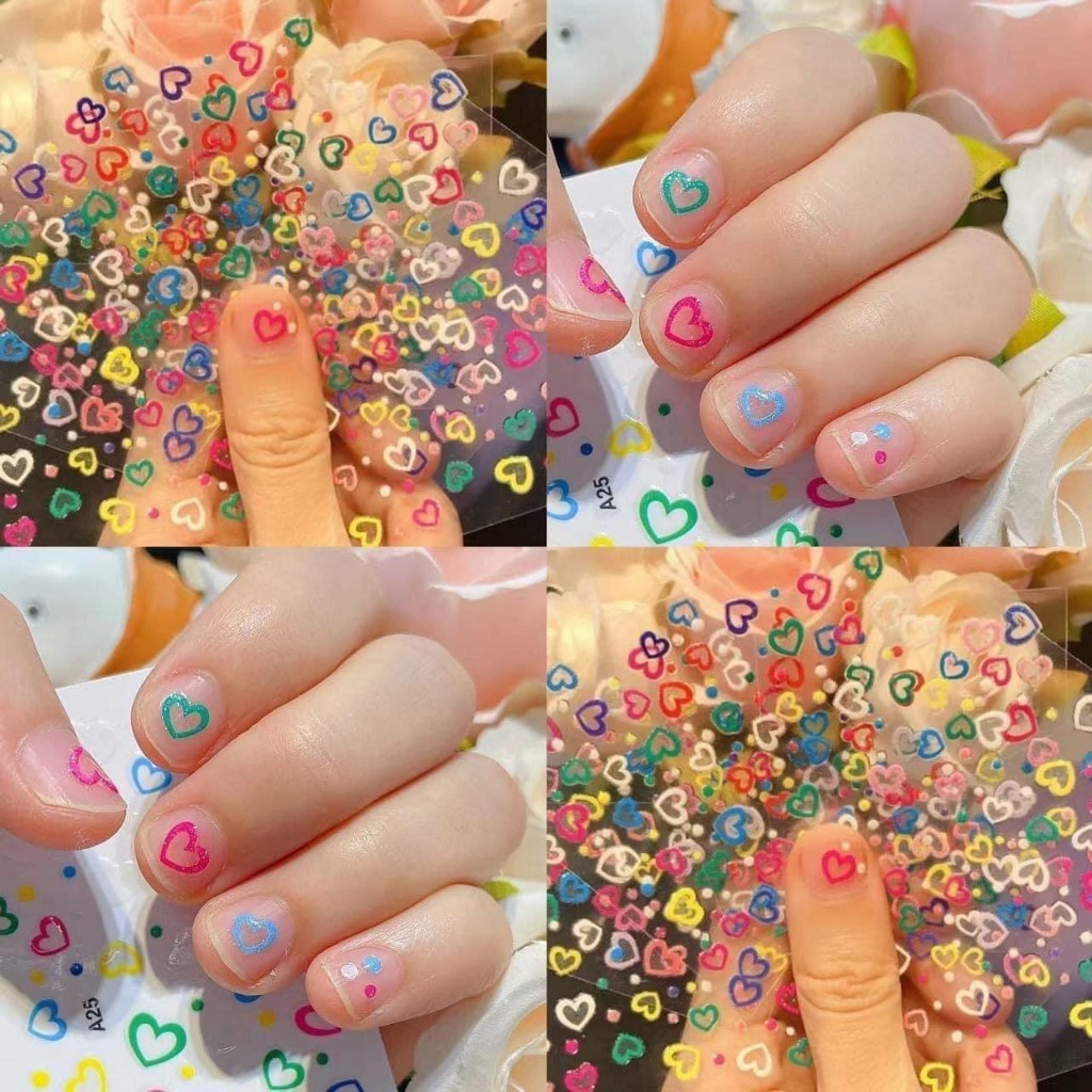 Sét 30 tấm sticker dán móng tay cho bé
