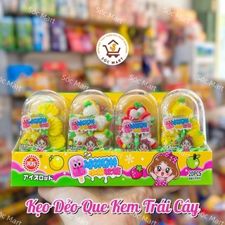 😁 kẹo dẻo que kem hình trái cây - hình khủng long cute 😁