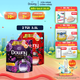 Combo 2 Nước Xả Vải DOWNY Túi 3.5L Hương Nước Hoa Cao Cấp Hương Đam Mê/ Huyền Bí