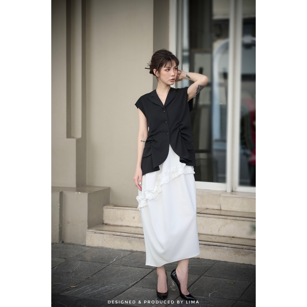 Áo suit nữ kiểu tạo nhún ôm vừa thanh lịch và công sở Yuhi Suit