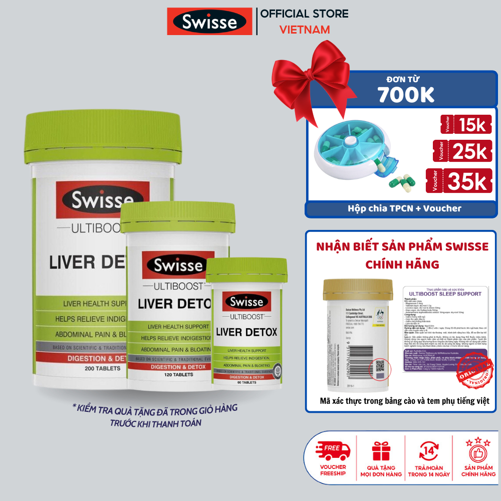 Tăng cường thải độc gan Swisse Ultiboost Liver Detox của Úc đào thải độc tố và thanh lọc cơ thể