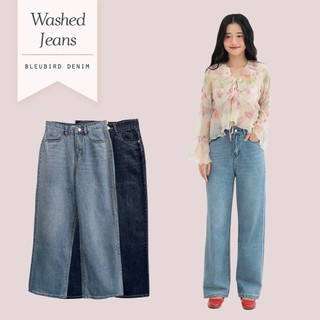 Bleubird quần denim giặt mài washed jeans