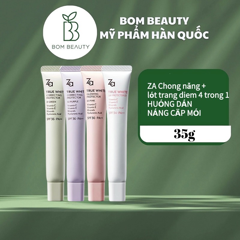 ZA KEM CHỐNG NẮNG NÂNG TONE DA &amp; KEM LÓT KIỀM DẦU SE KHÍT LCL SPF 36 PA+++ 35g