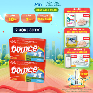 Bộ đôi Giấy thơm Bounce SHEETS Outdoor Fresh 80 Tờ