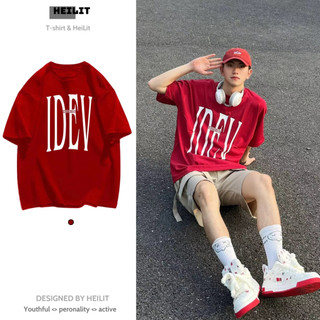Áo Thun Nam Họa Tiết IDEV HeiLit Phông Tay Lỡ Chất Vải Cotton Co giãn Chuẩn Form Unisex