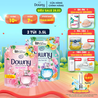Combo Nước Xả Vải DOWNY Tinh Dầu Thiên Nhiên Cao Cấp Túi 3.5lx2