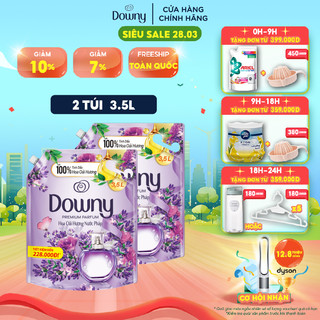 Combo 2 Túi Nước Xả Vải Downy Tinh Dầu Nước Hoa Cao Cấp Hương Hoa Oải Hương 3.5L/túi