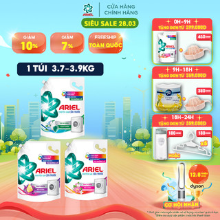 Nước Giặt ARIEL Iron Chuyên Gia Cửa Trước Ngăn Lem Màu Mới Túi 3.7KG/3.9KG