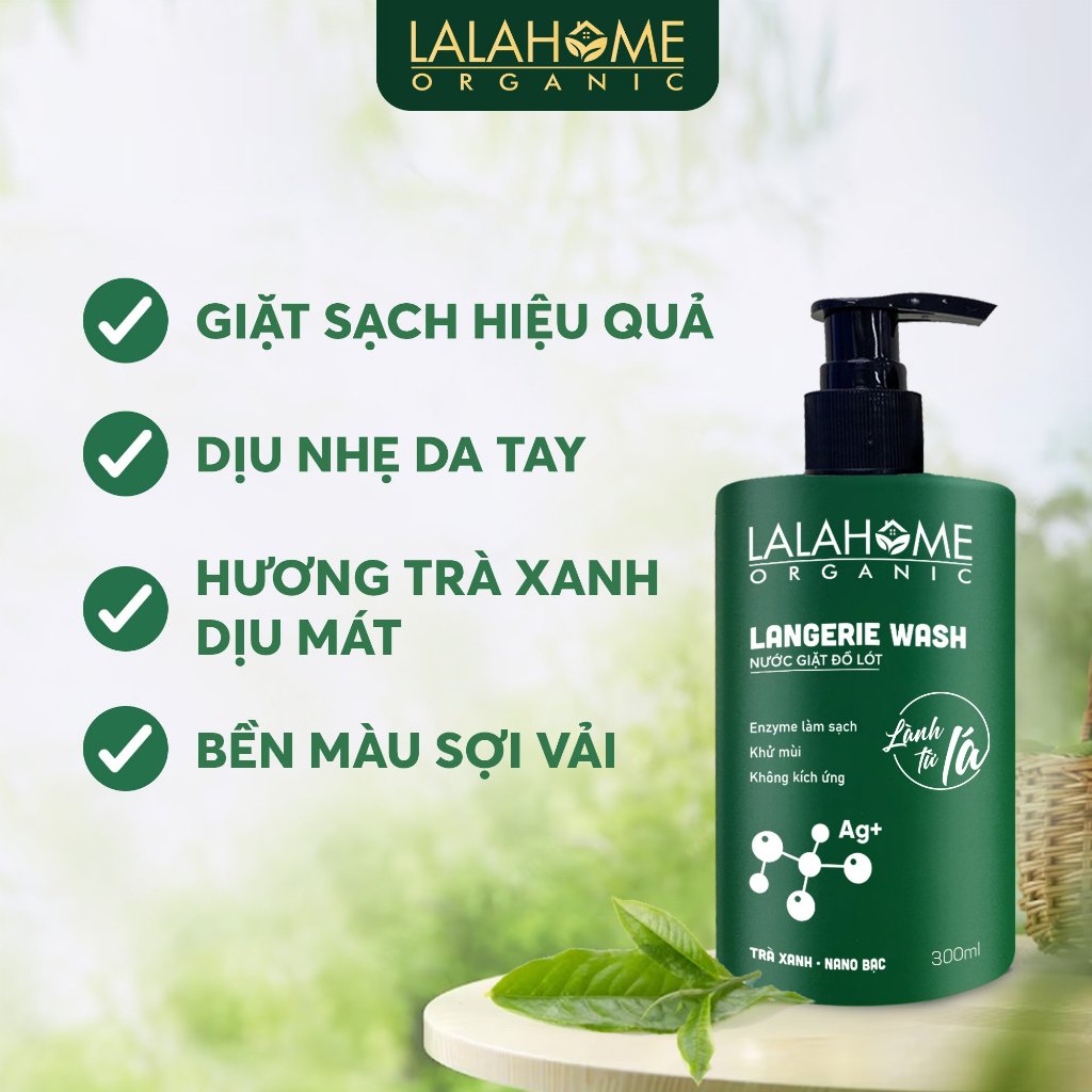 Nước giặt đồ lót LalaHome - Kháng khuẩn an toàn cho da - Chai 300ml