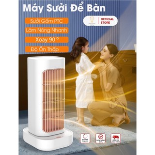 Máy sưởi gốm ptc ceramic - energy green lighting ms-mr10, quạt sưởi mini - làm nóng nhanh - không gây tiếng ồn - bh 1năm
