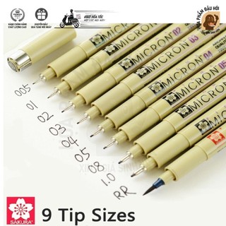 -bút sakura micron - bộ 6 cây - chính hãng