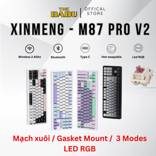 Bàn phím cơ xinmeng - m87 pro v2 3 mode | black plum switch