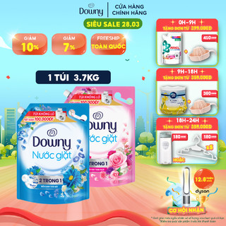 Nước Giặt DOWNY Matic Túi 3.7 Kg Hương Biển Xanh Tươi Mát/ Vườn Hoa Thơm Mát