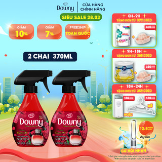 Combo 2 Chai Xịt Vải DOWNY Khử Mùi Và Chống Khuẩn 99.9% Hương Đam Mê 370ml/chai