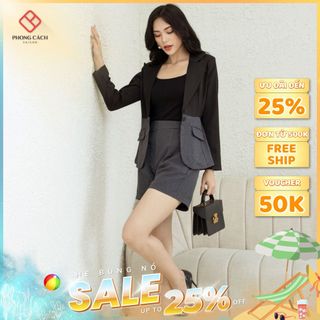 Set áo Vest phối quần short SJ1122 - Phong Cách SAIGON