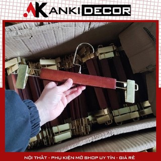 Kẹp quần gỗ nâu| Móc treo quần áo | Mắc treo quần áo | kẹp quần | móc kẹp quần áo