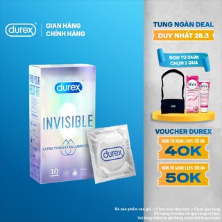Bao cao su Durex Extra Thin Extra Lubricated 10 bao