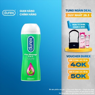 Gel bôi trơn Durex Play Massage gốc nước 200ml/chai