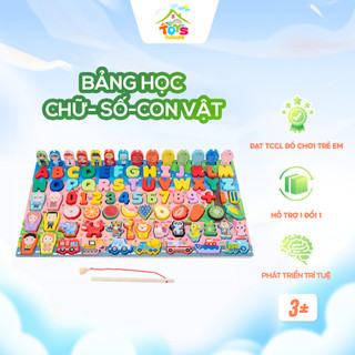 Đồ chơi phát triển trí tuệ bằng gỗ TOYSHOP từ 5 đến 7 chức năng trong một giúp bé học chữ số đếm câu