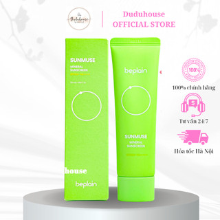 Kem chống nắng Beplain Xanh Lá Sunmuse Vật Lý Nâng Tone nhẹ nhàng SPF 50+ PA++++ Mineral Sunscreen 50ml Duduhouse