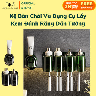 Bộ kệ để bàn chải đánh răng và dụng cụ lấy kem đánh răng sang trọng