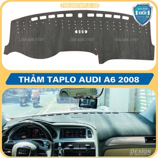 [Audi A6 đời 2008] Thảm taplo ô tô da cacbon,da vân gỗ,và tuyết nhung 3 lớp dày 1cm chống nắng cao cấp mới nhất