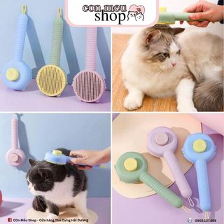 Lược chải lông có nút bấm gom lông tiện lợi nhiều màu sắc hình thù khác nhau