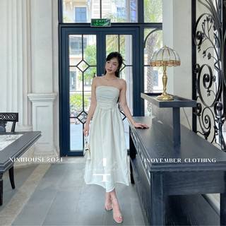 Đầm 2 dây maxi chất dũi gân dáng dài tiểu thư D26