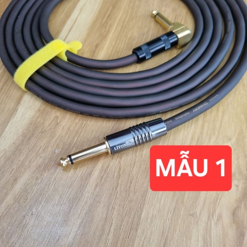 Dây Tín Hiệu Ý màu đỏ dài 5m jack liton mỹ thẳng cong