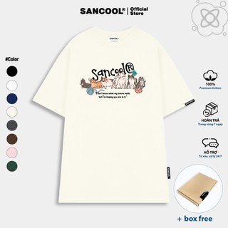  Áo Thun Local Brand Sancool Unisex Premium Cotton Happy Cats Ss.1 - SC018 New item 