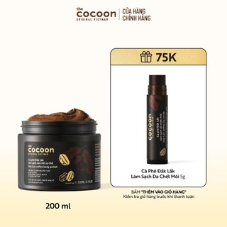   Tẩy da chết cơ thể cà phê Đắk Lắk Cocoon cho làn da mềm mại và rạng rỡ 200ml