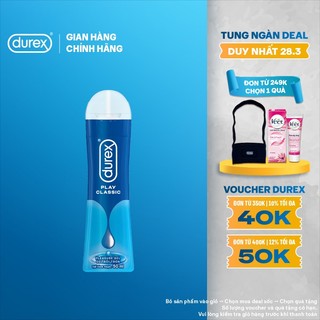  Gel bôi trơn Durex Classic gốc nước - Bao bì mới, cải tiến công thức thêm mượt mà, 50ML/chai