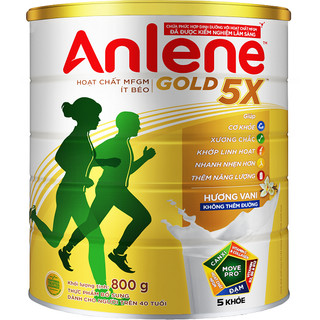 Sữa bột Anlene Gold 5X hương vani lon 800g