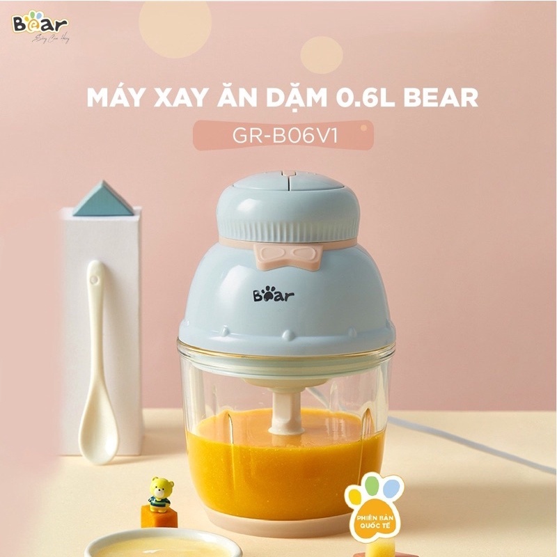 Máy xay ăn dặm 0,6L Bear Xay đa năng, tiện dụng cho bé GR-B06V1