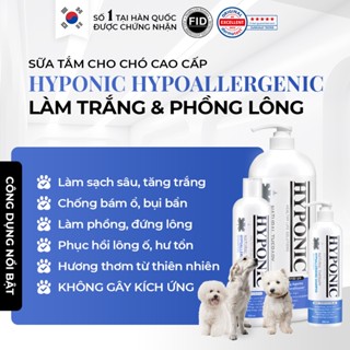  Sữa tắm cho chó cao cấp HYPONIC Hypoallergenic làm trắng & phồng lông 