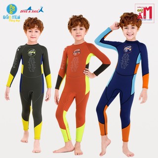 Đồ bơi giữ nhiệt cho bé trai DIVE AND SAIL chống nắng chống nước chất liệu cao su dày 2.5mm giữ ấm chống tia UV