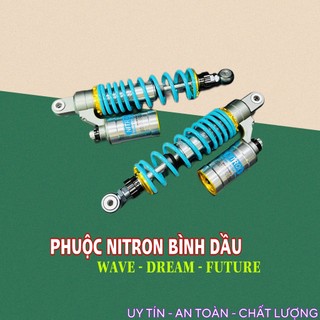 Phuộc sau nitron bình dầu cho xe Dream Future led Wave RS 110 125